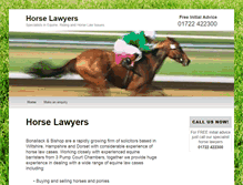 Tablet Screenshot of horselawyers.co.uk